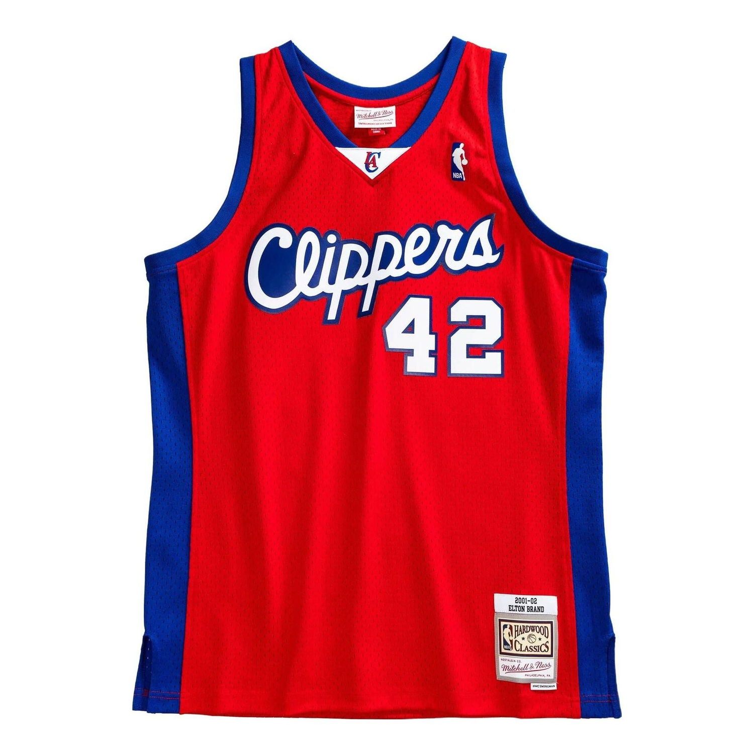 Dres Mitchell & Ness NBA Swingman Jersey Los Angeles Clippers Elton Brand Červená | SMJYSB19037-LACSCAR01EBR, 0