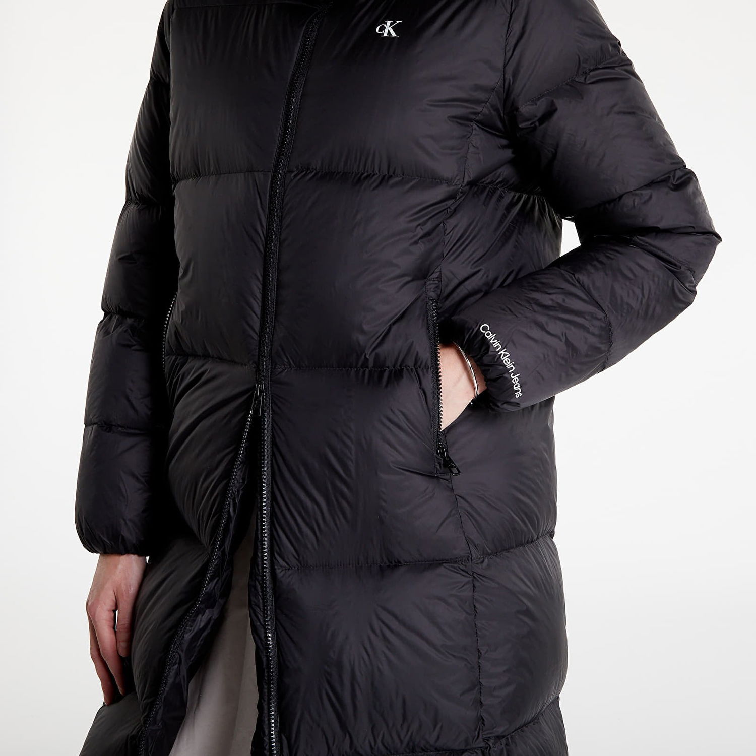 Prešívaná bunda CALVIN KLEIN Ck Mw Down Coat Long Puffer Čierna | J20J219820 BEH, 1