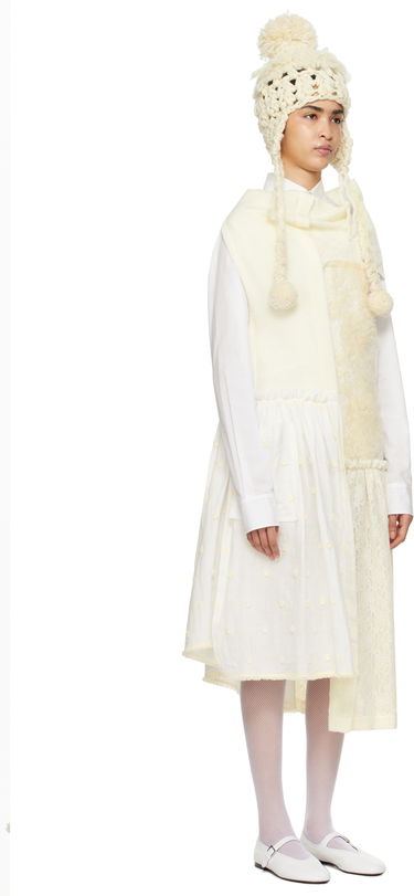 Šaty Comme des Garçons Comme Des Garçons Paneled Midi Dress Biela | TN-O004-051, 1