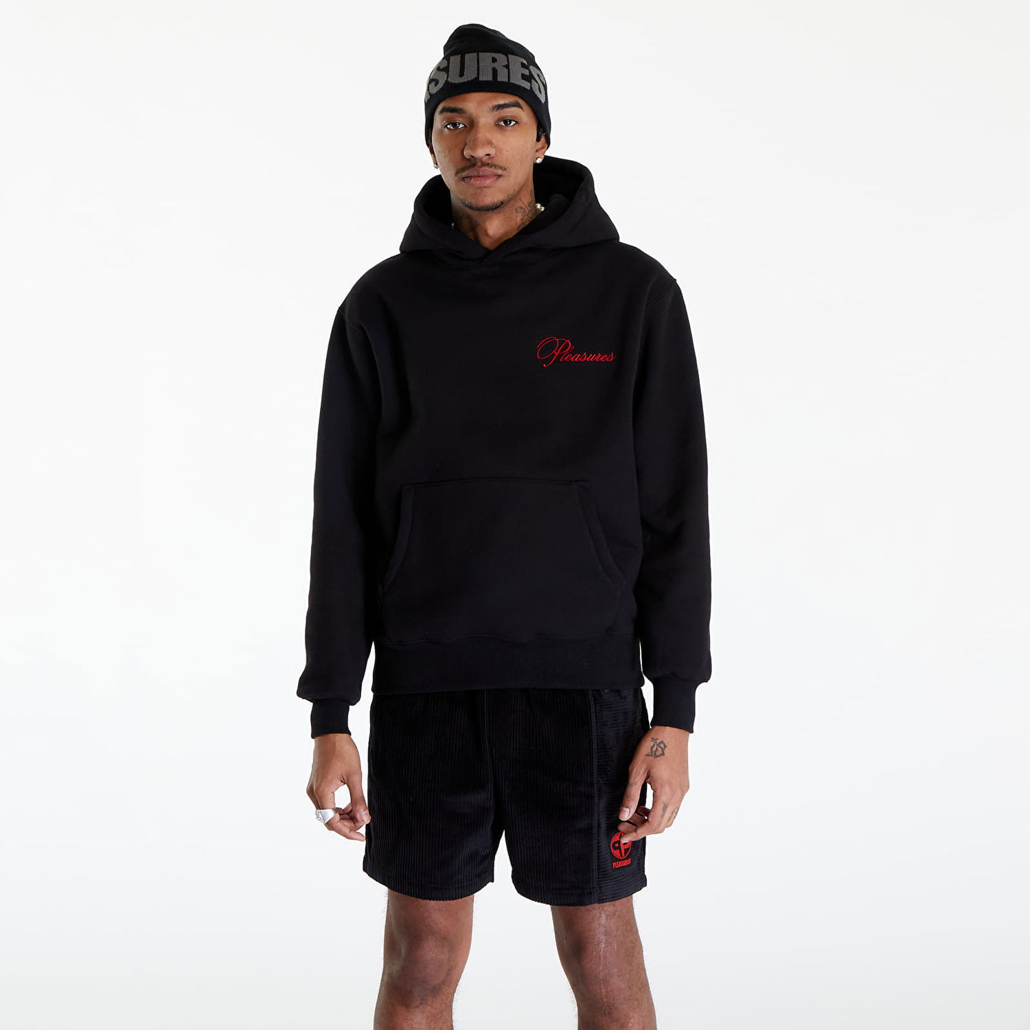 Mikina Pleasures Cafe Hoodie Čierna | P24SP026 BLACK, 0