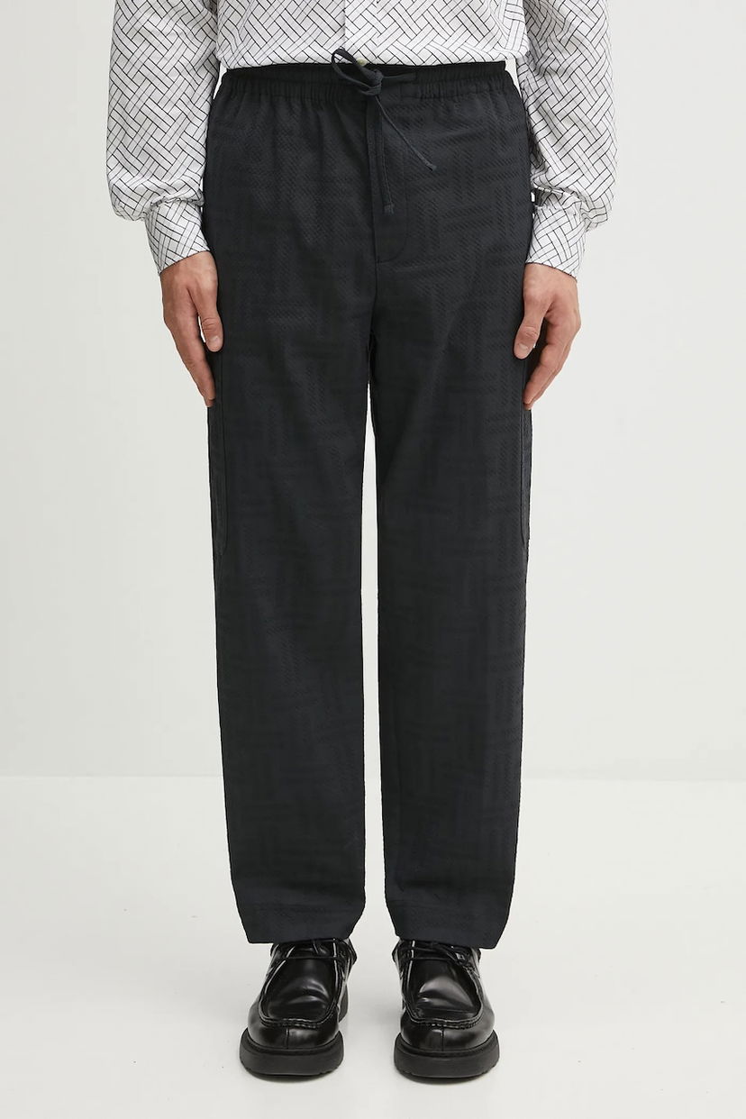 Cargo nohavice KENZO Weave Cargo Jogpant Čierna | FF65PA5019JF