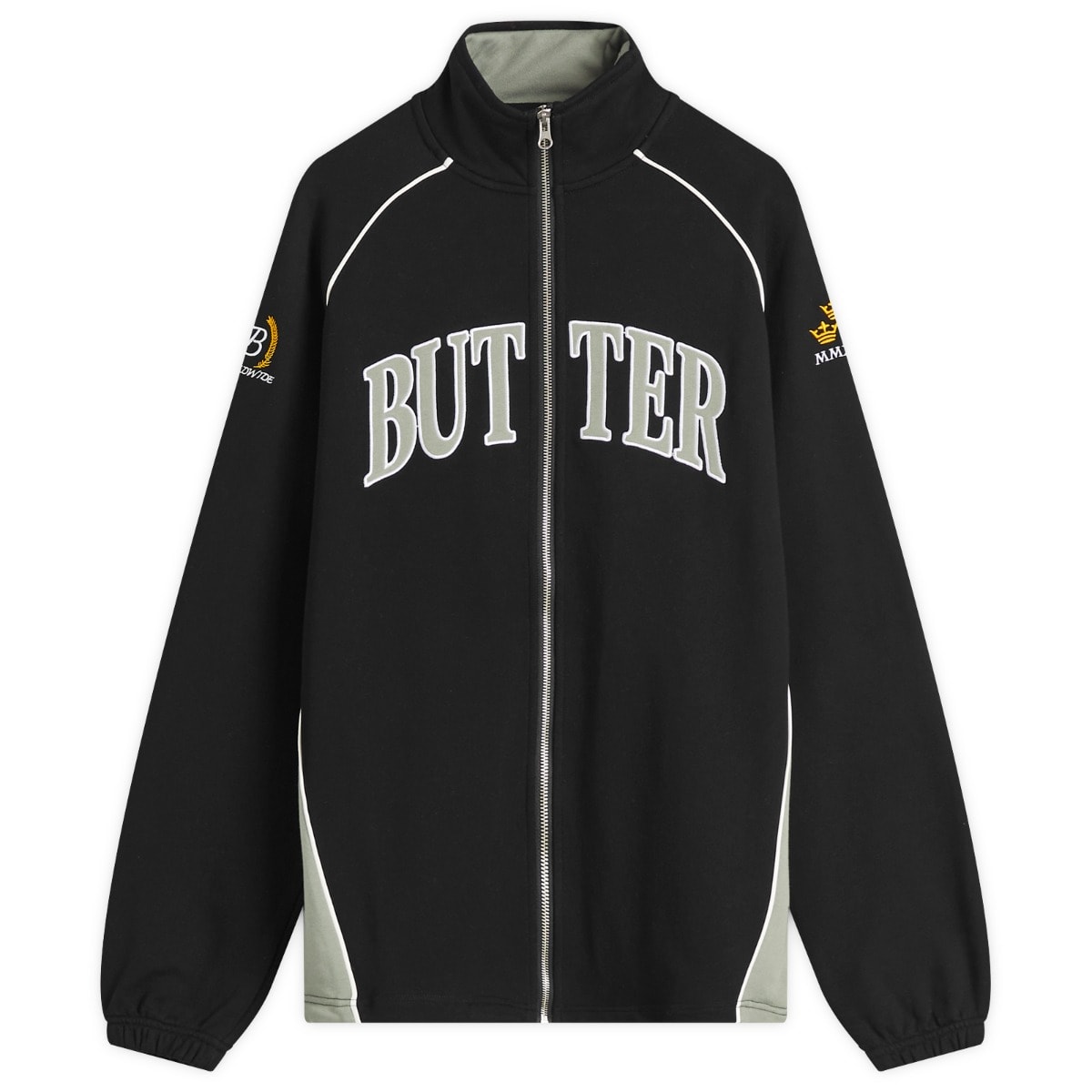 Vetrovka Butter Goods Butter Goods Crown Applique Track Jacket Čierna | BG251601-BLK, 0