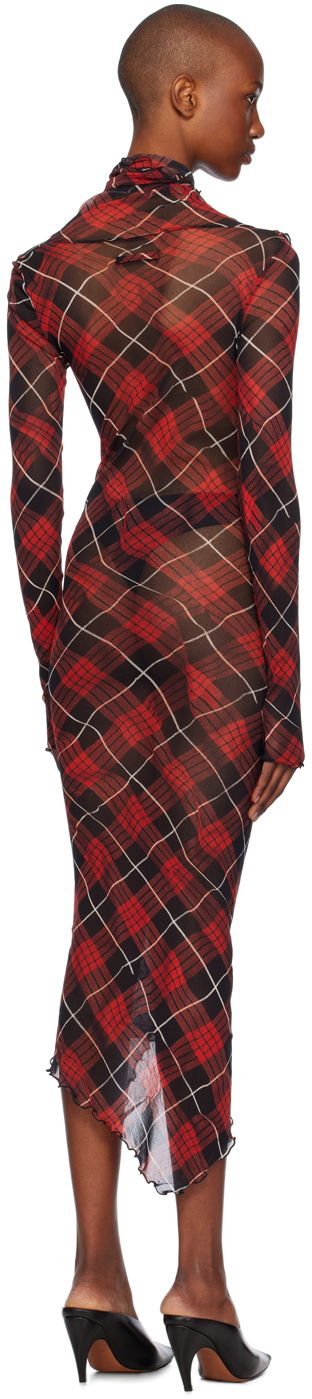 Šaty Jean Paul Gaultier Tartan Midi Dress Červená | 24/31-F-RO230-T568-300001, 2