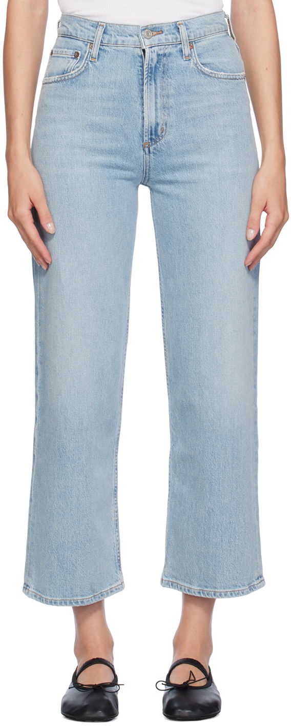 Light Wash Straight Leg Jeans