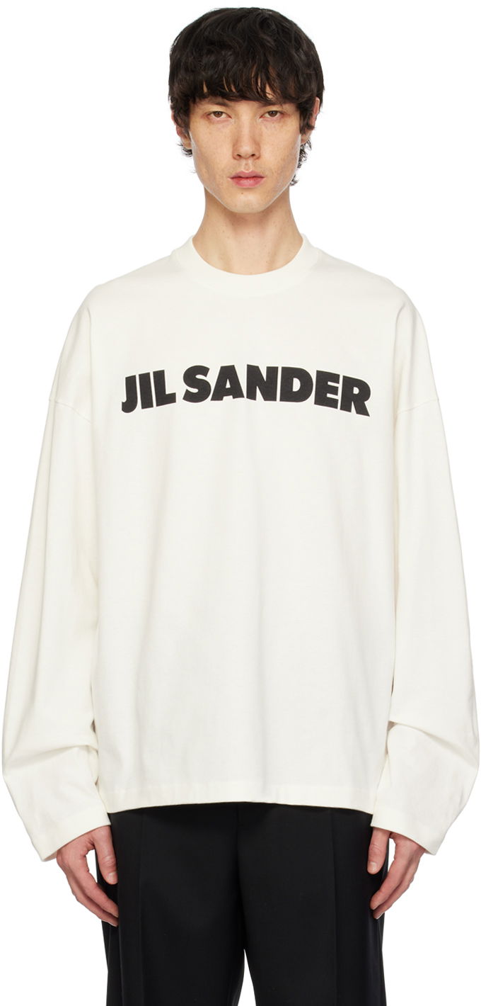 Tričko Jil Sander Printed T-Shirt Biela | J22GC0136_J45148