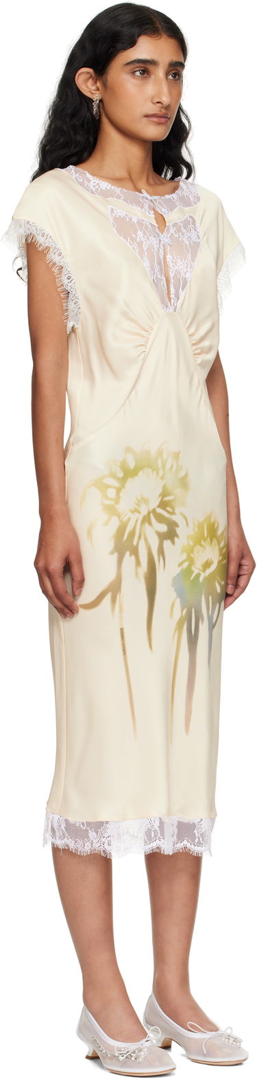 Šaty Collina Strada Collina Strada Waterlily Midi Dress Béžová | XX4045, 1