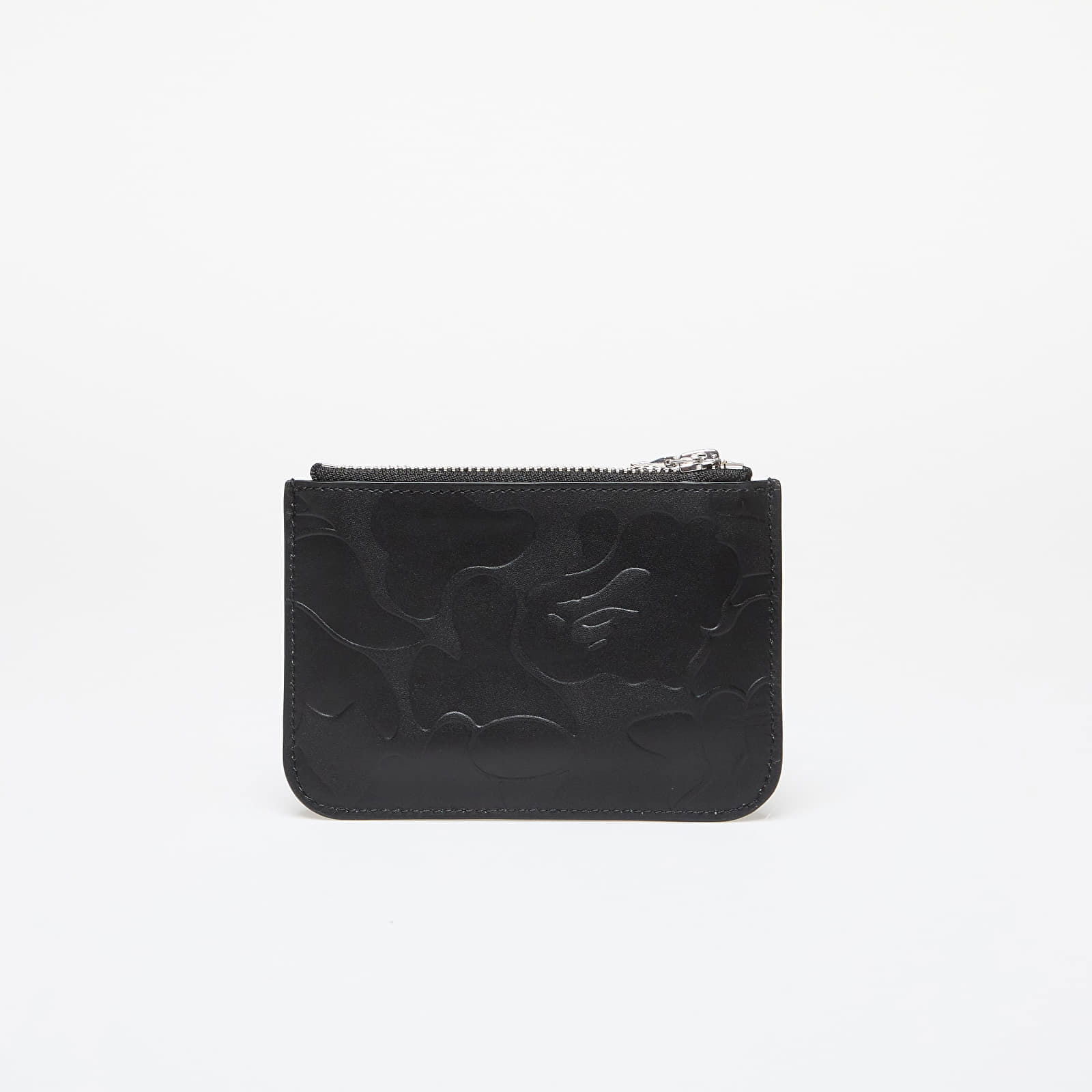 A BATHING APE Solid Camo Leather Pouch Wallet Black Universal