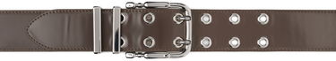 Opasok BY FAR Duo Grommet Leather Belt Hnedá | 23CADUSLBLSPS, 0