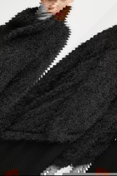 Bunda HELIOT EMIL Heliot Emil Shaggy High Neck Jacket Čierna | AW25.W.02.168.BLK01, 3