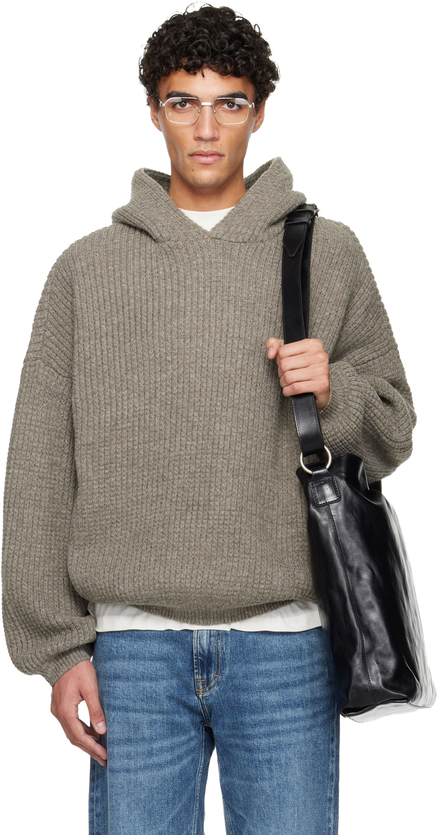 Mikina Fear of God ESSENTIALS Holiday Heavy Waffle 90s Hoodie Šedá | 192HO254362F, 0