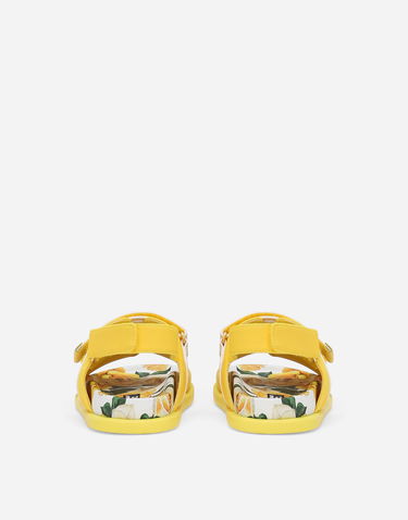 Tenisky a topánky Dolce & Gabbana Spandex Fabric Floral Print Sandals Žltá | D11238AA975HA3VO, 2