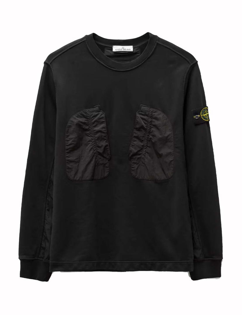 Sveter Stone Island Felpa Crewneck Čierna | 781563954.V0029