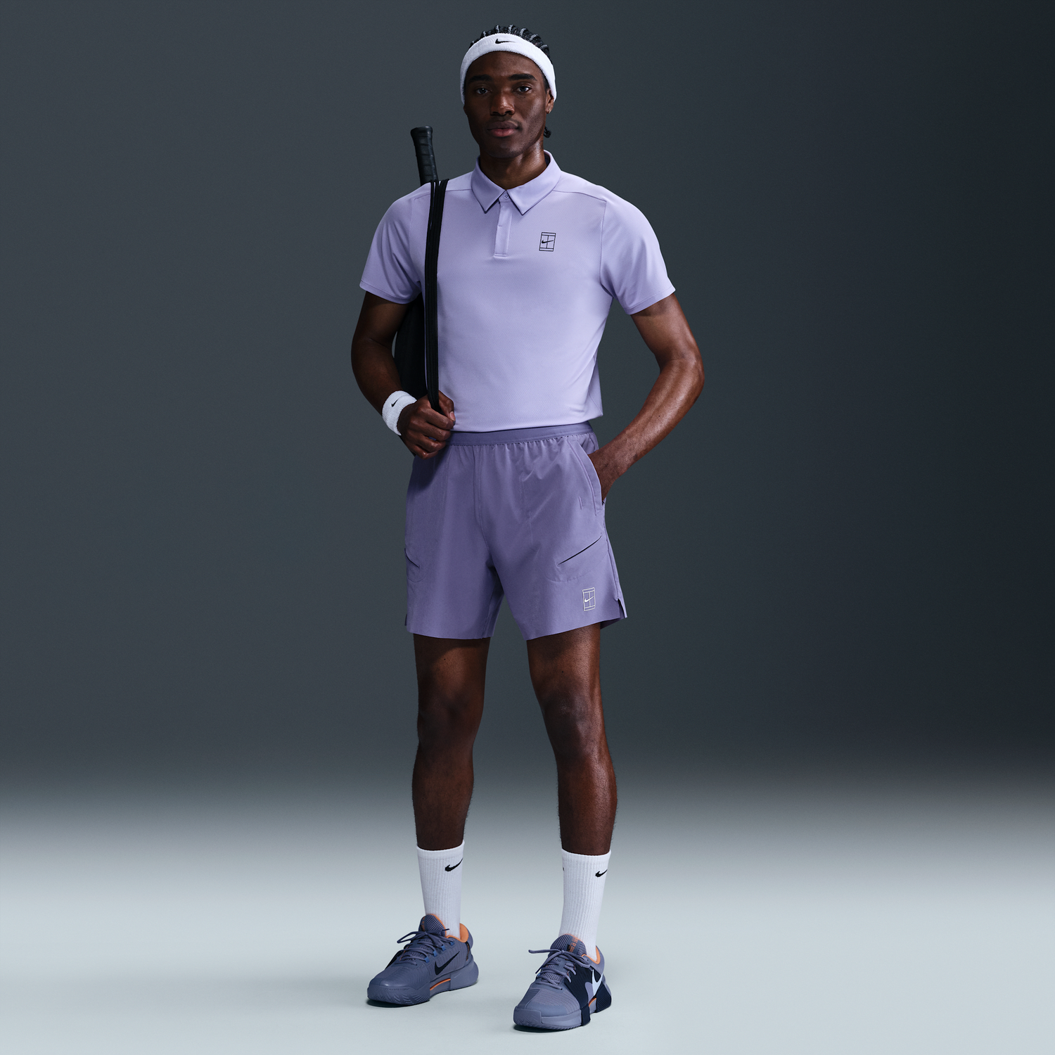 Polo tričko Nike NikeCourt Advantage Dri-FIT 6" Tennis Shorts Fialová | FZ6913-527, 0
