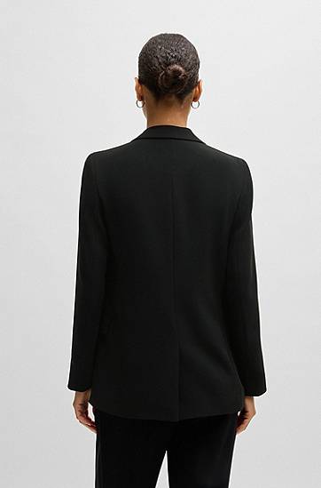 Bunda BOSS Crepe Regular-Fit Jacket Čierna | 50490053, 1