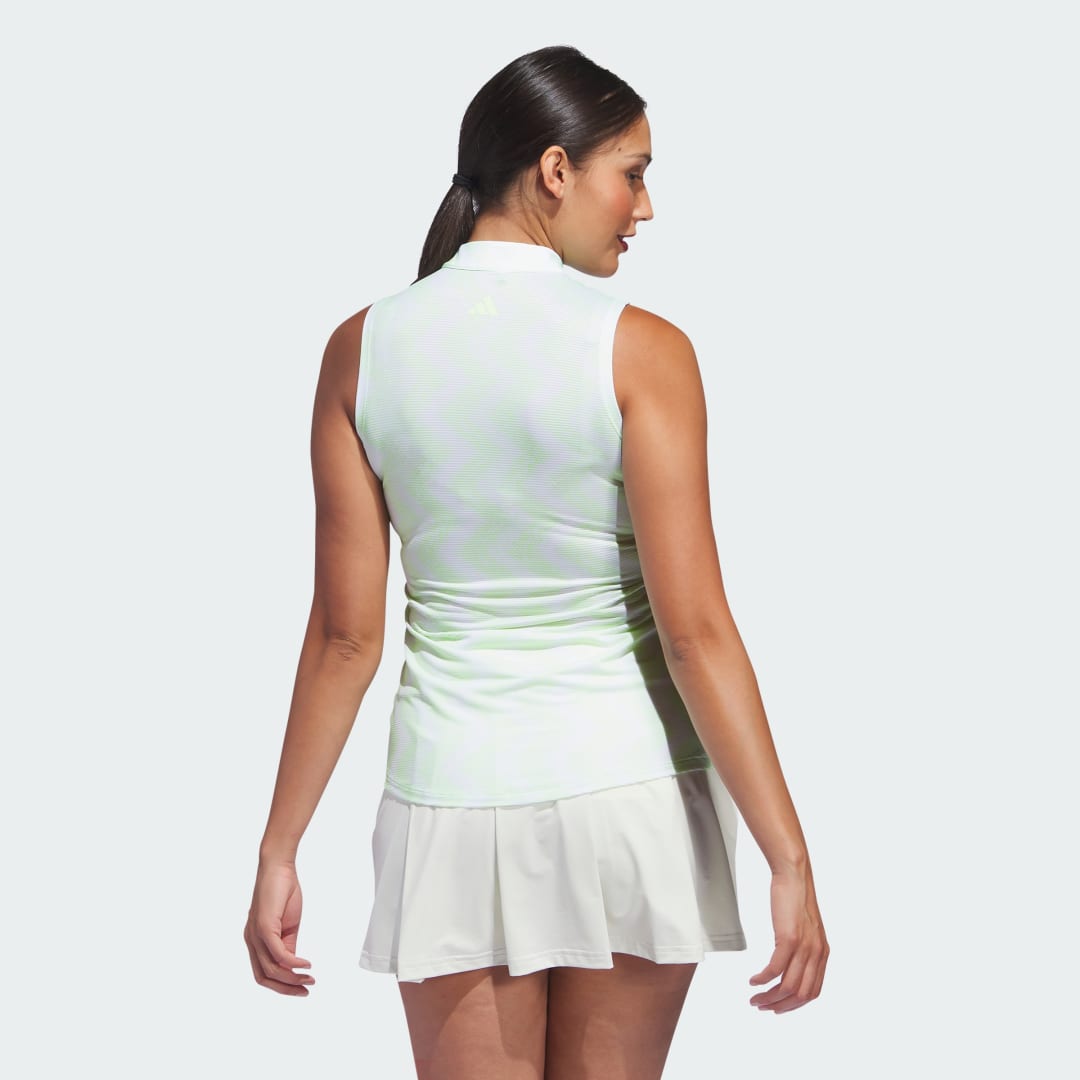 Tielko adidas Performance Sleeveless Printed Golf Polo Shirt Zelené | IP4230, 1