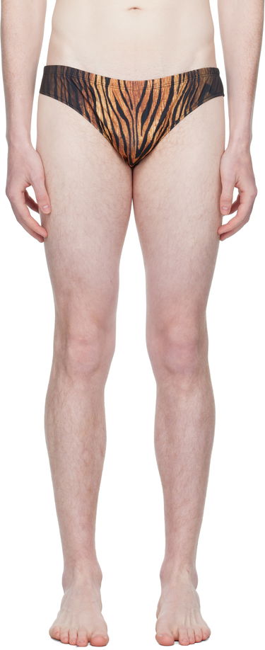 Plavky Jean Paul Gaultier Jean Paul Gaultier 'The Wood' Swim Briefs Hnedá | 25/03-M-SW072-J009P-0060, 0