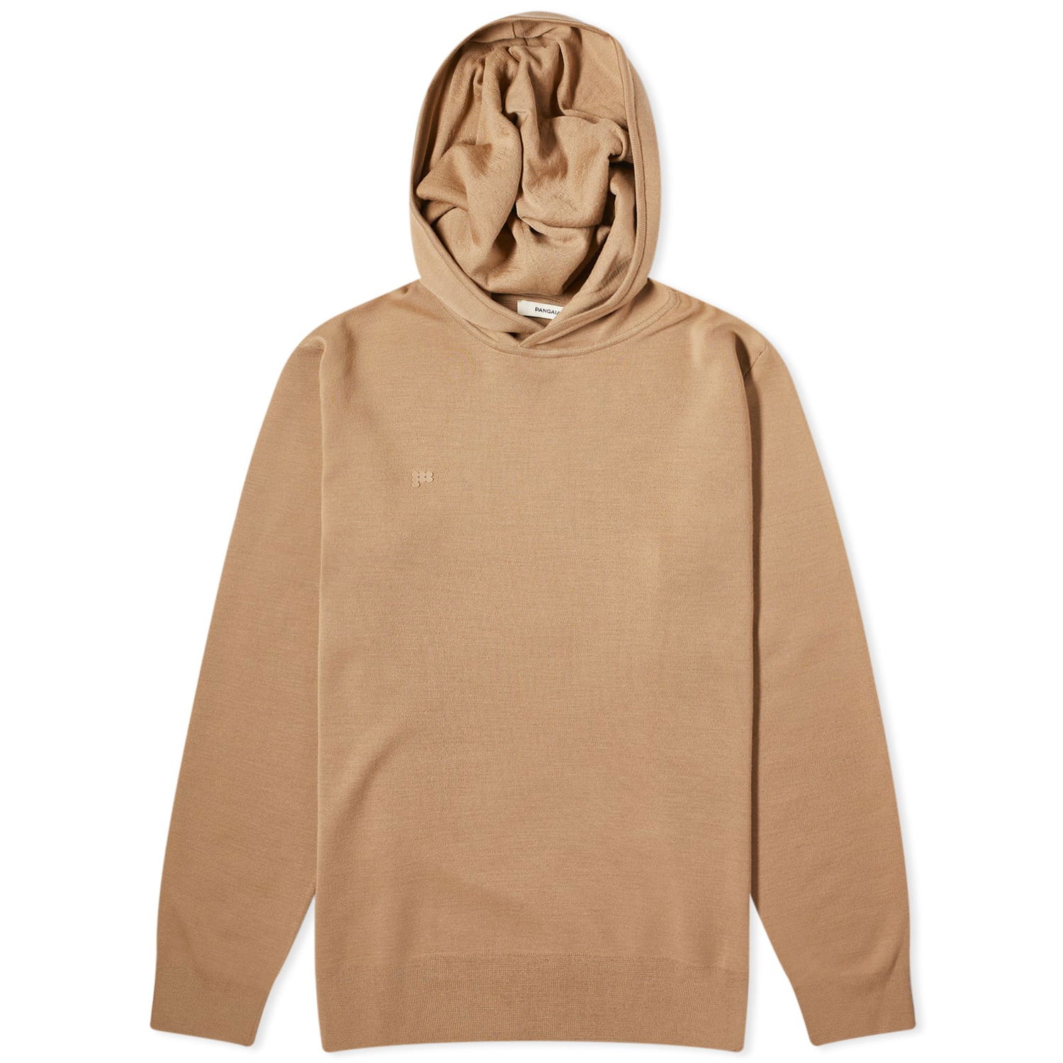 Mikina PANGAIA Pangaia Regenerative Merino Knit Slim Fit Hoodie Hnedá | 100012731348, 0