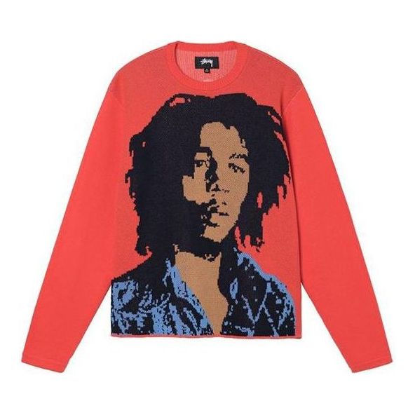 Sveter Stüssy Stussy Bob Marley Knit Sweater Červená | 317007