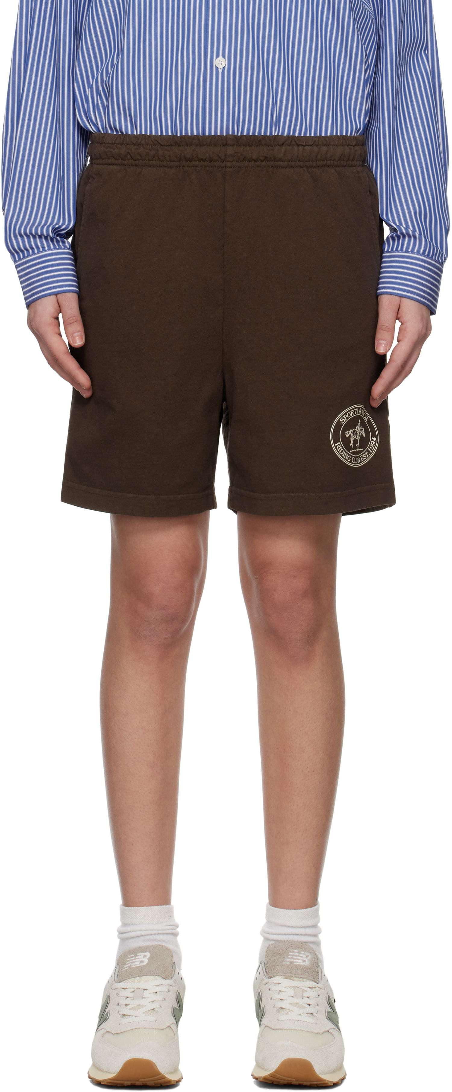Šortky Sporty & Rich Sporty & Rich 'Riding Club' Gym Shorts Hnedá | SH039612244BR03, 0