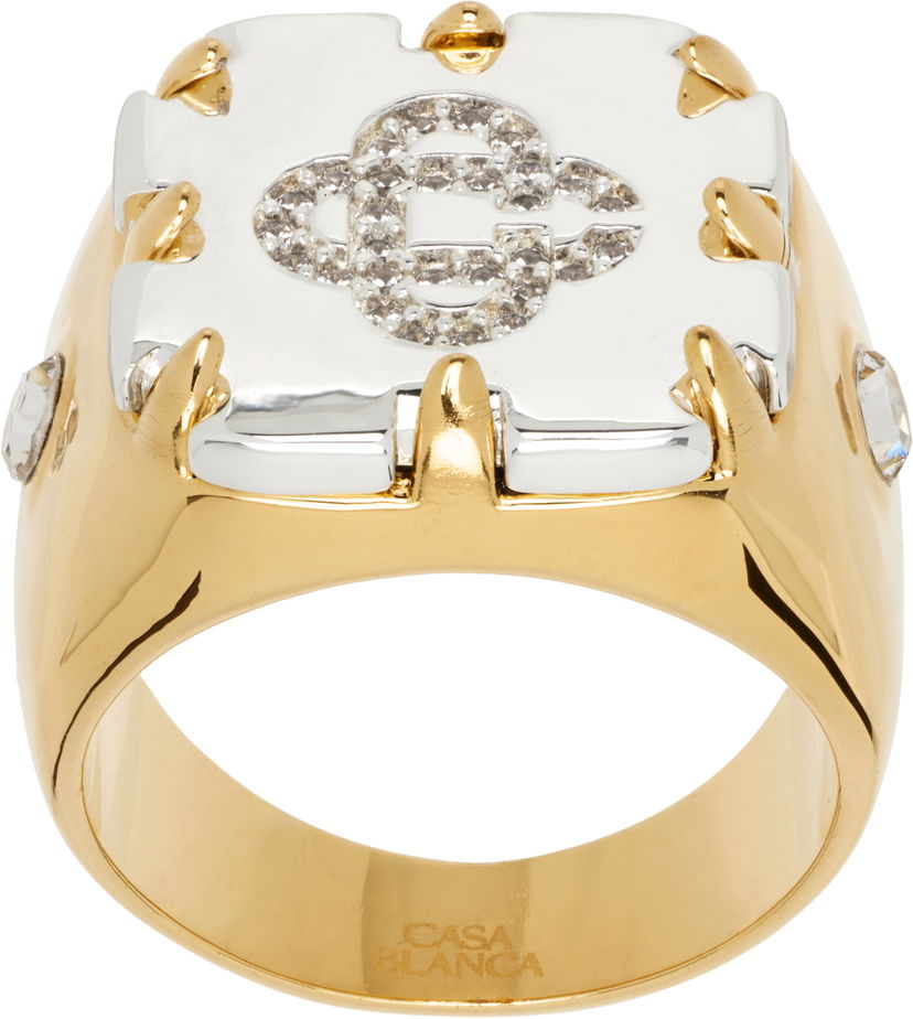 Prsteň Casablanca CC Logo Signet Ring Rôznofarebný | A-AW25-JW-307-01