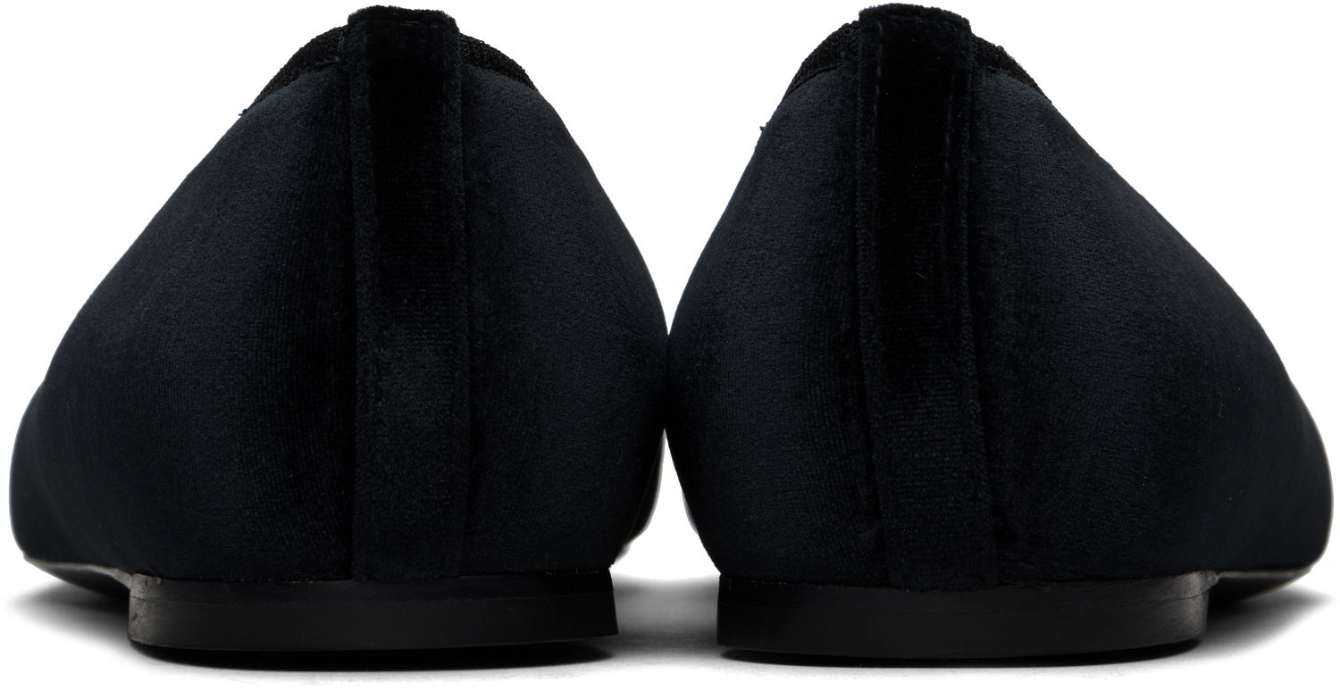 Tenisky a topánky TOTEME TOTEME Minimalist Velvet Ballerina Flats Čierna | 251-WAS0218-FB0361, 1