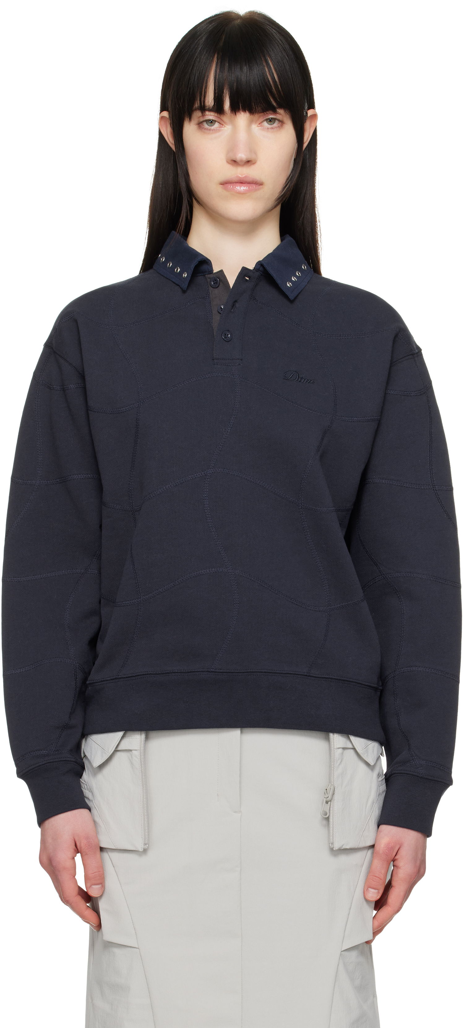 Sveter Dime Dime Wave Rugby Polo Navy | DIMESP254NVY, 0