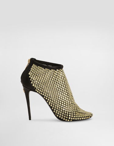 Tenisky a topánky Dolce & Gabbana Gold Crystal Embellished Ankle Boots Čierna | CO0082A9T288E831, 0