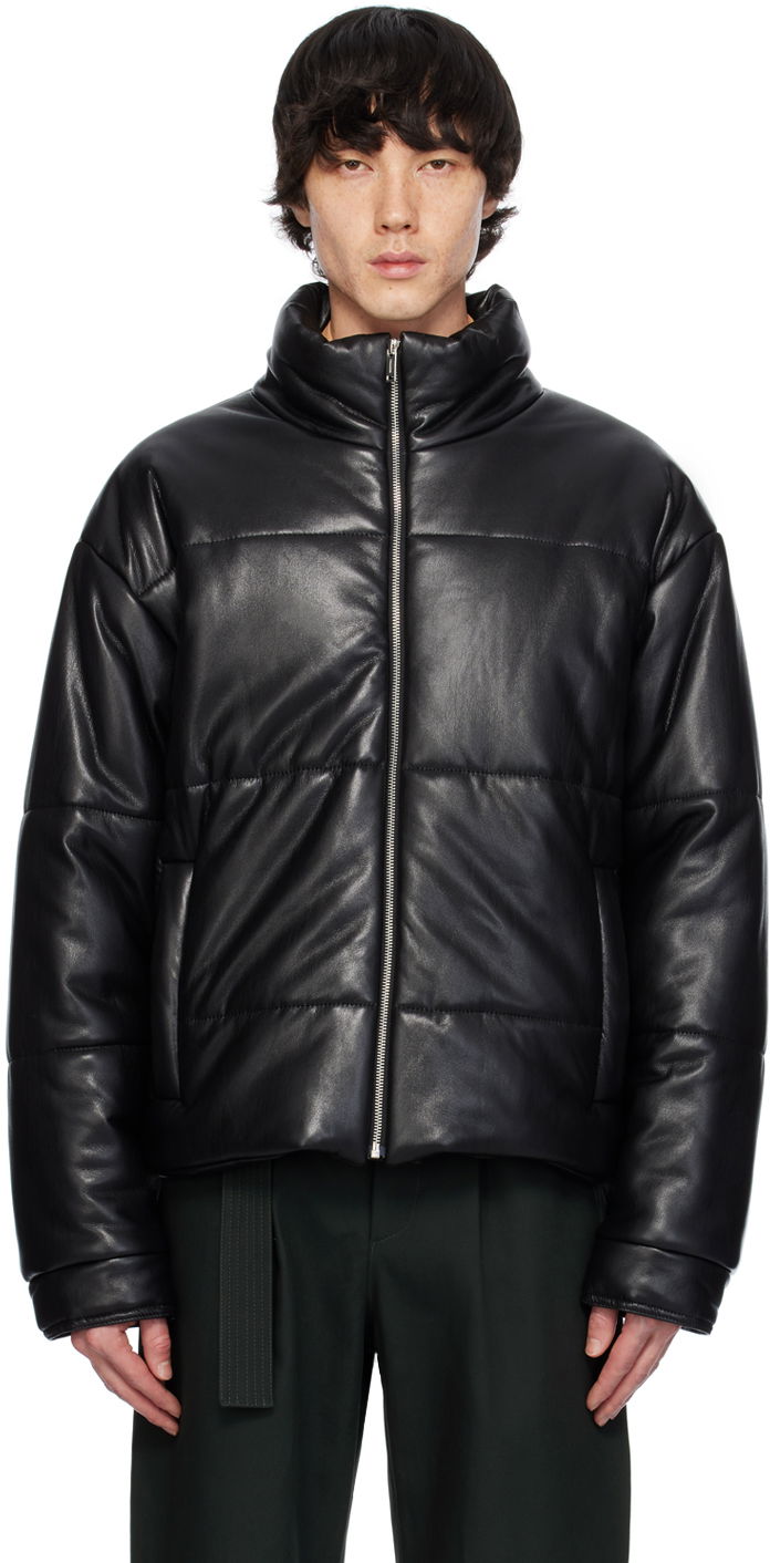 Bunda Nanushka Marron Vegan Leather Jacket Čierna | NM23FWOW00599, 0
