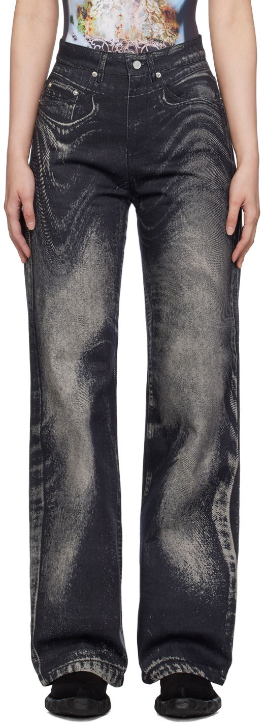 Džínsy Camper Camperlab Printed Jeans Čierna | AU00006-003