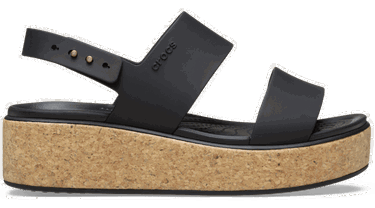 Tenisky a topánky Crocs Brooklyn Cork Low Wedge Sandals Čierna | 211144-060, 0