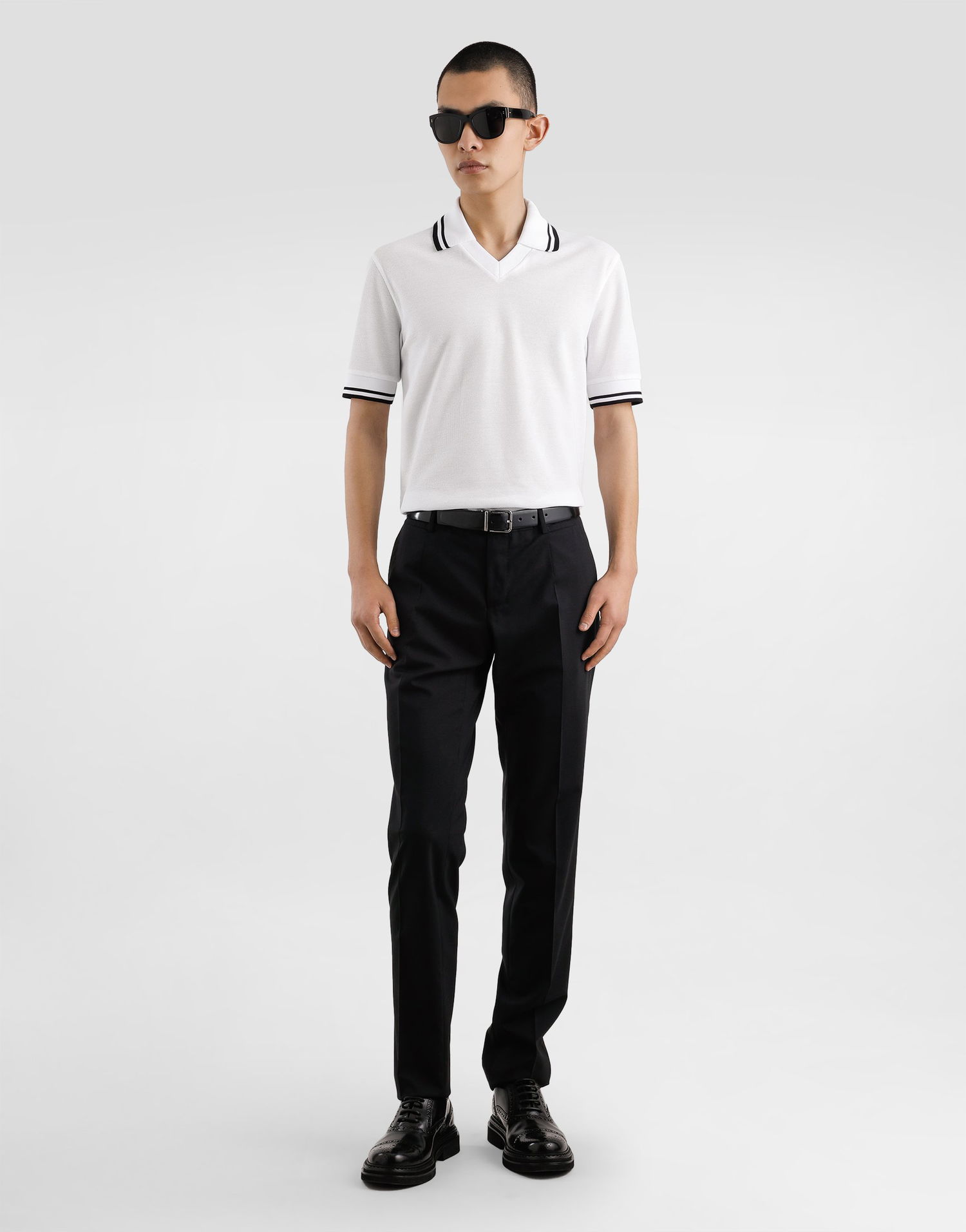 Polo tričko Dolce & Gabbana Dolce & Gabbana Piqué Polo Shirt 52 Biela | G8SX9THU7UTW0800, 1