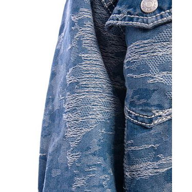 Bunda Karl Kani Karl Kani OG K Distress Camo Denim Jacket Modrá | KK-60710032, 4