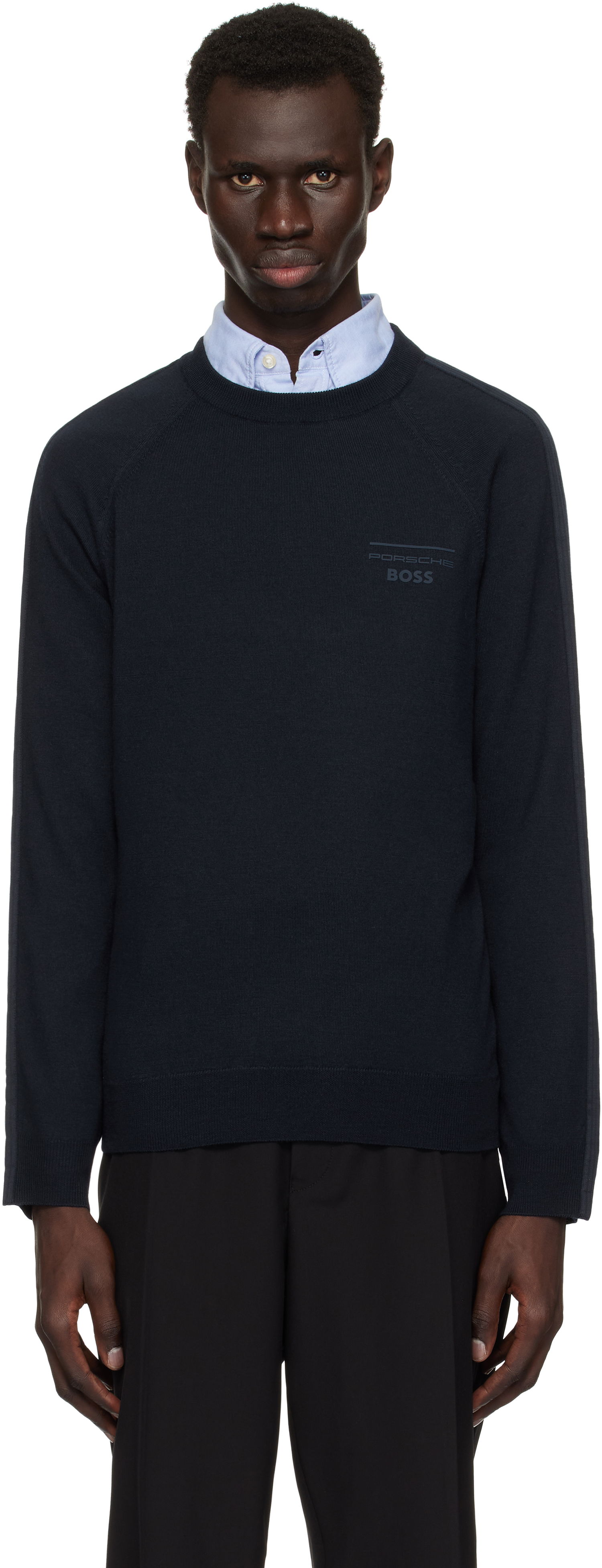 Sveter BOSS Porsche Edition Logo Sweater Navy | 50531197, 0
