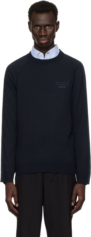 Sveter BOSS Porsche Edition Logo Sweater Navy | 50531197, 0