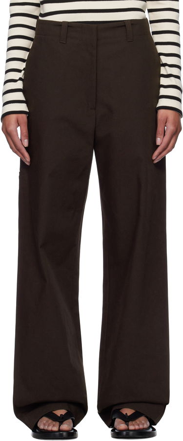 Nohavice Jil Sander Jil Sander Straight-Leg Trousers Hnedá | J40KA0255_J45267, 0