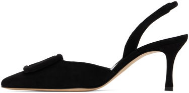 Doplnky Manolo Blahnik Manolo Blahnik Maysli Slingback Suede Pumps Čierna | 219-0182, 2