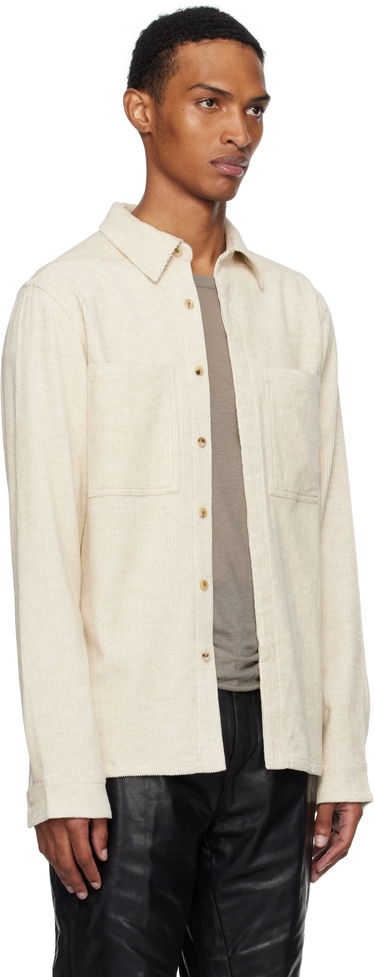 Košeľa Rick Owens Rick Owens Concordians Corduroy Work Shirt Béžová | RU02E1292 MLC, 1