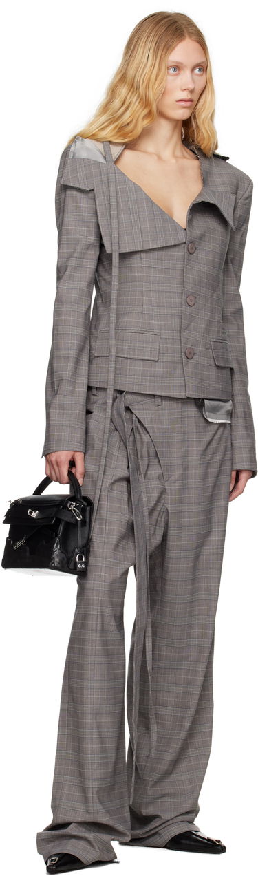 Nohavice Ottolinger Ottolinger Signature Wrap Suit Trousers Šedá | 123-201523-02, 3