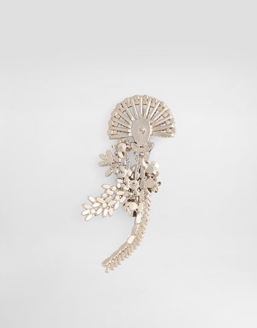 Spona Dolce & Gabbana Maxi Floral Fan Brooch with Cascading Rhinestones and Metal Details Rôznofarebný | WPR7F6W111187579, 3