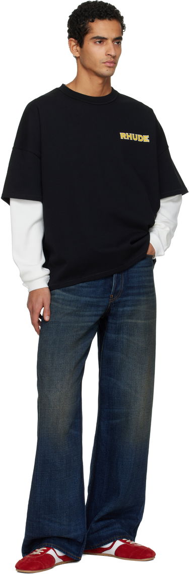 Tričko Rhude 'Rhude' Steel Double-Layered T-shirt Čierna | RHPF25TT19012, 3