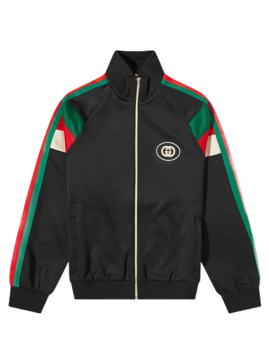 Bunda Gucci Oval Logo Track Jacket Čierna | 698448-XJEEP-1152
