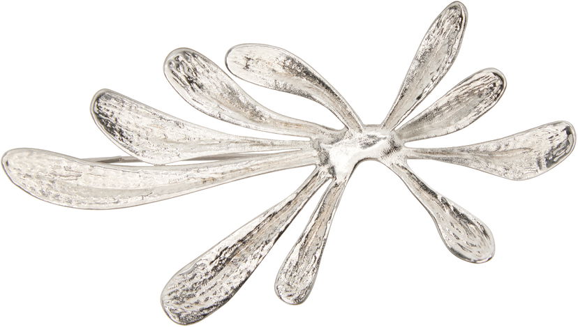 Spona Dries Van Noten Dries Van Noten Textured Organic Floral Pin Metalická | 252-028203-083