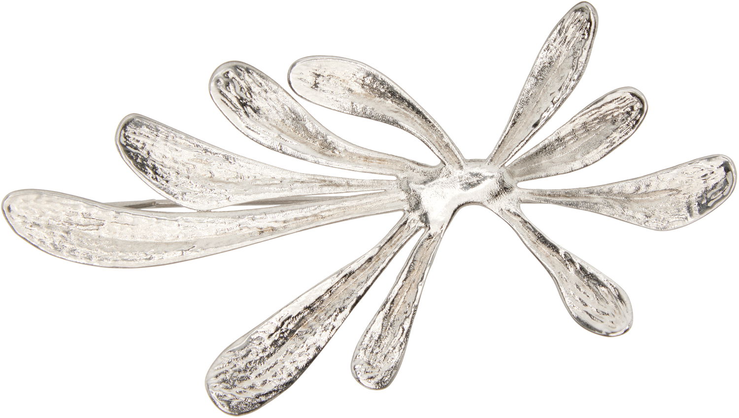 Spona Dries Van Noten Dries Van Noten Textured Organic Floral Pin Metalická | 252-028203-083, 0