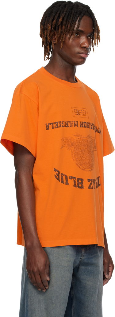 Tričko Maison Margiela MM6 Maison Margiela Topaz Blue Graphic T-Shirt Čierna | SH0GC0041 S24311, 4