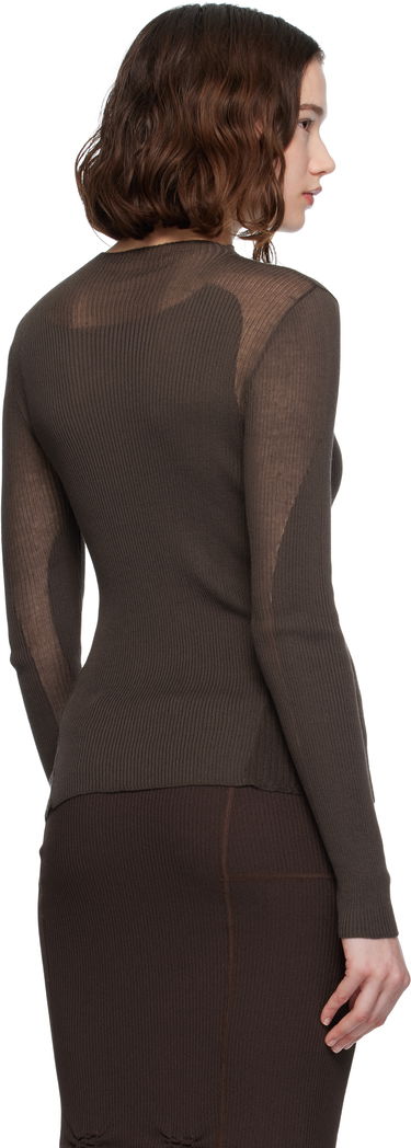 Sveter ROA Sheer Knit Sport Top Hnedá | RBWW042YA18, 2