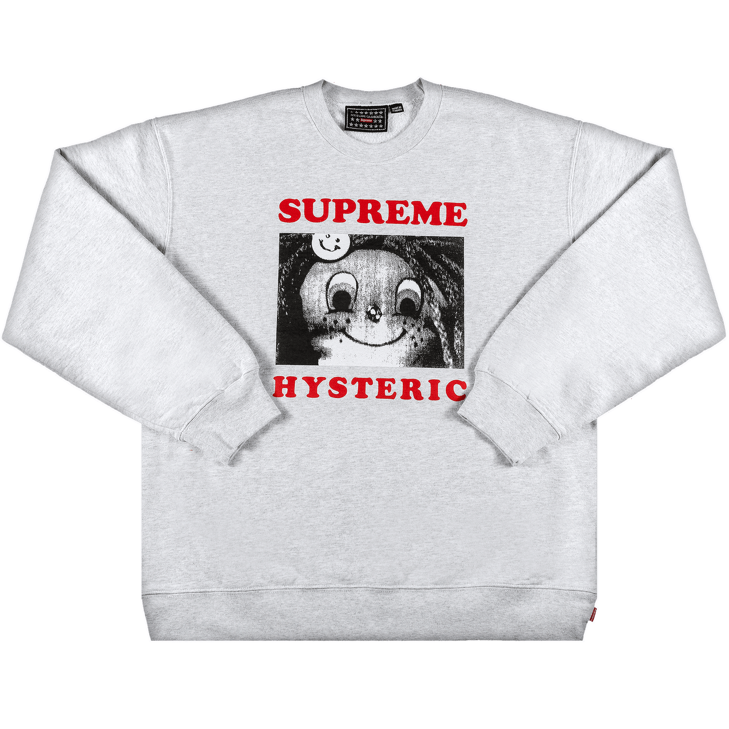 Mikina Supreme Hysteric Glamour x Crewneck Šedá | SS21SW77 ASH GREY, 0