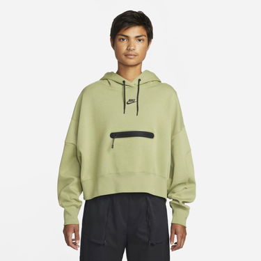 Mikina Nike Sportswear Tech Fleece Over-Oversized Crop Pullover Hoodie Zelené | DR4973-334, 0