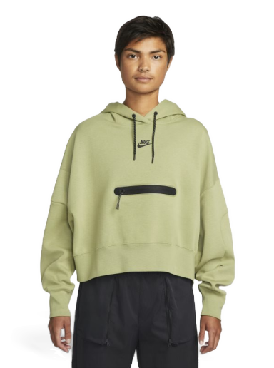 Mikina Nike Sportswear Tech Fleece Over-Oversized Crop Pullover Hoodie Zelené | DR4973-334