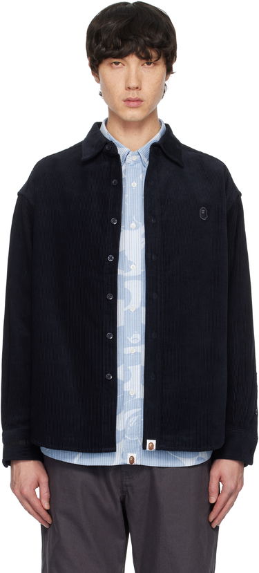 Košeľa BAPE Corduroy Button-Up Shirt Čierna | 001SHK801309M, 0
