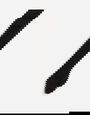 Ponožky Dolce & Gabbana Sheer Logo-Band Thigh-High Stockings Čierna | O4A70TONO28N0000, 2